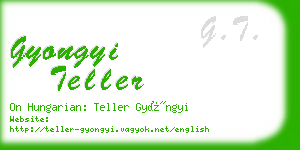 gyongyi teller business card